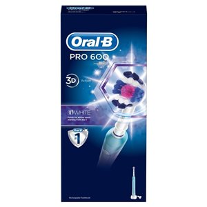 Oral-B Pro 600 White and Clean Electric Rechargeable Toothbrush prime products hub. 10 best dental and health products at low cost