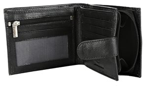Rfid genuine real soft leather wallet with large coin pocket