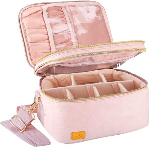 BQTQ Makeup Bag Big Capacity Double Layer Travel Cosmetic Case prime products hub